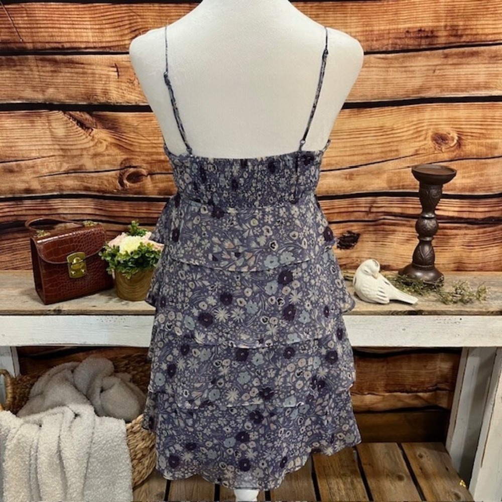 American Eagle Youth Strappy Purple Floral Dress Size XS - Picture 2 of 9